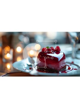 Σετ των 2 Intra Συλλεκτικό Ξύλινο Παζλ Plywood  4mm - Κέικ Red Velvet σε σχήμα καρδιάς με σμέουρα Σε Ξύλινο Κουτί - Διαστάσεις: 10x10 cm – 25 κομμάτια