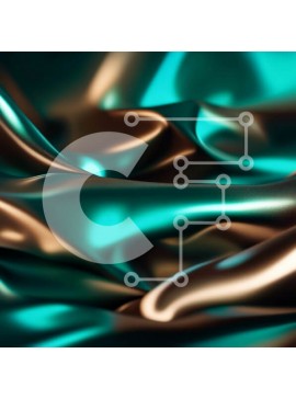 Σετ των 2 Intra Συλλεκτικό Ξύλινο Παζλ Plywood  4mm - Κοντινό πλάνο από μεταλλικό μπλε και χάλκινο ύφασμα με λείο, γυαλιστερό φινίρισμα Σε Ξύλινο Κουτί - Διαστάσεις: 10x10 cm – 25 κομμάτια