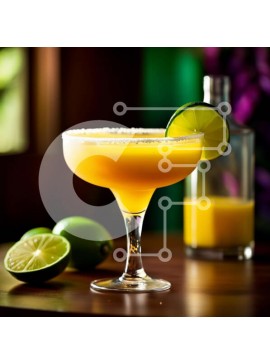 Σετ των 2 Intra Συλλεκτικό Ξύλινο Παζλ Plywood  4mm - Λαχταριστό κοκτέιλ Μαργαρίτα με λάιμ και αλάτι Σε Ξύλινο Κουτί - Διαστάσεις: 10x10 cm – 25 κομμάτια