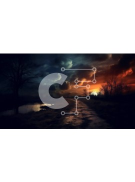 Intra Συλλεκτικό Ξύλινο Παζλ Plywood  4mm - Απόκοσμη εικόνα της Πανσελήνου σε μια σκοτεινή και θυελλώδη νύχτα Σε Ξύλινο Κουτί - Διαστάσεις: 10x10 cm – 25 κομμάτια