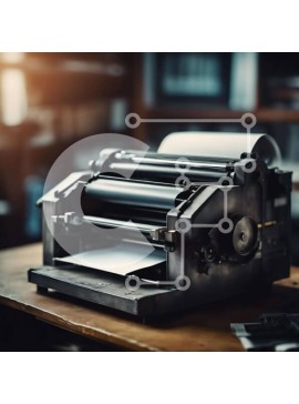 Intra Συλλεκτικό Ξύλινο Παζλ Plywood  4mm - Vintage γραφομηχανή σε ξύλινο τραπέζι με βιβλία Σε Ξύλινο Κουτί - Διαστάσεις Puzzle: 10x10 cm – 25 κομμάτια