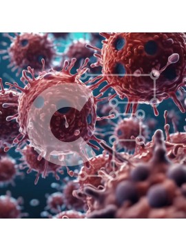 Intra Συλλεκτικό Ξύλινο Παζλ Plywood  4mm - τρισδιάστατη εικόνα των ερυθρών αιμοσφαιρίων του ανθρώπινου ανοσοποιητικού συστήματος Σε Ξύλινο Κουτί - Διαστάσεις Puzzle: 10x10 cm – 25 κομμάτια