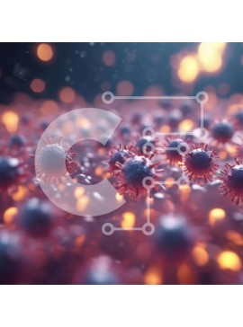 Intra Συλλεκτικό Ξύλινο Παζλ Plywood  4mm - 3D εικόνα των ροζ και μωβ κορωνοϊών που επιπλέουν στον αέρα Σε Ξύλινο Κουτί - Διαστάσεις Puzzle: 10x10 cm – 25 κομμάτια