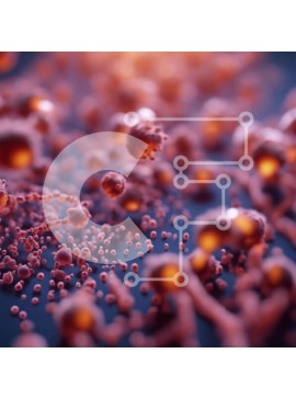 Intra Συλλεκτικό Ξύλινο Παζλ Plywood  4mm - Κοντινό πλάνο των κόκκινων και πορτοκαλί κυττάρων με το φως του ήλιου Σε Ξύλινο Κουτί - Διαστάσεις Puzzle: 10x10 cm – 25 κομμάτια