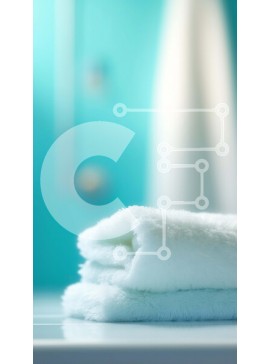 Intra Συλλεκτικό Ξύλινο Παζλ Plywood  4mm - Καθαρό και κομψό μοντέρνο μπάνιο με λευκή αφράτη πετσέτα Σε Ξύλινο Κουτί - Διαστάσεις Puzzle: 10x10 cm – 25 κομμάτια