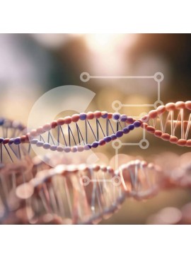 Intra Συλλεκτικό Ξύλινο Παζλ Plywood  4mm - Κοντινό πλάνο μπλε και ροζ κλώνων DNA Σε Ξύλινο Κουτί - Διαστάσεις Puzzle: 10x10 cm – 25 κομμάτια