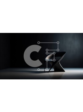 Intra Συλλεκτικό Ξύλινο Παζλ Plywood  4mm - Μοντέρνα μαύρη καρέκλα σε ένα δωμάτιο με χαμηλό φωτισμό Σε Ξύλινο Κουτί - Διαστάσεις Puzzle: 10x10 cm – 25 κομμάτια