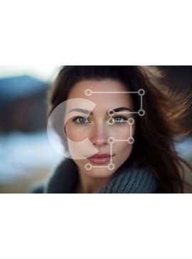 Intra Συλλεκτικό Ξύλινο Παζλ Plywood  4mm - Πορτρέτο μιας σοβαρής νεαρής γυναίκας Σε Ξύλινο Κουτί - Διαστάσεις Puzzle: 10x10 cm – 25 κομμάτια