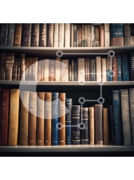 Intra Συλλεκτικό Ξύλινο Παζλ Plywood  4mm - Βιβλιοθήκη με σειρές βιβλίων Σε Ξύλινο Κουτί - Διαστάσεις Puzzle: 10x10 cm – 25 κομμάτια