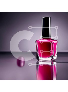 Σετ των 2 Intra Συλλεκτικό Ξύλινο Παζλ Plywood  4mm - Κομψή εικόνα από ροζ μπουκάλι βερνικιού νυχιών με αντανάκλαση δωματίου Σε Ξύλινο Κουτί - Διαστάσεις: 10x10 cm – 25 κομμάτια