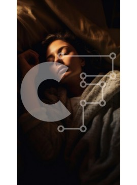 Intra Συλλεκτικό Ξύλινο Παζλ Plywood  4mm - Χαλαρωτική εικόνα μιας γυναίκας που κοιμάται ήσυχα στο κρεβάτι Σε Ξύλινο Κουτί - Διαστάσεις Puzzle: 10x10 cm – 25 κομμάτια