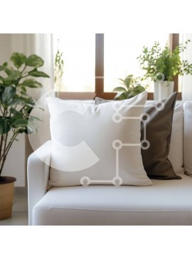Intra Συλλεκτικό Ξύλινο Παζλ Plywood  4mm - Λευκός καναπές μπροστά από το παράθυρο με πράσινα φυτά Σε Ξύλινο Κουτί - Διαστάσεις Puzzle: 10x10 cm – 25 κομμάτια