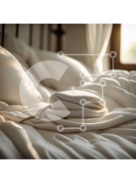 Intra Συλλεκτικό Ξύλινο Παζλ Plywood  4mm - Καθαρό και μινιμαλιστικό υπνοδωμάτιο με λευκό κρεβάτι Σε Ξύλινο Κουτί - Διαστάσεις Puzzle: 10x10 cm – 25 κομμάτια