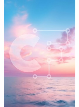 Σετ των 2 Intra Συλλεκτικό Ξύλινο Παζλ Plywood  4mm - Εκπληκτικό ηλιοβασίλεμα πάνω από τον ωκεανό με ζωντανά ροζ και μπλε σύννεφα Σε Ξύλινο Κουτί - Διαστάσεις: 10x10 cm – 25 κομμάτια