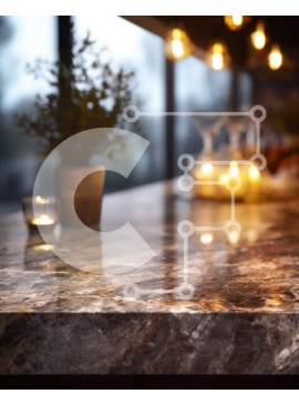 Intra Συλλεκτικό Ξύλινο Παζλ Plywood  4mm - Μαρμάρινος πάγκος με κερί Σε Ξύλινο Κουτί - Διαστάσεις Puzzle: 10x10 cm – 25 κομμάτια