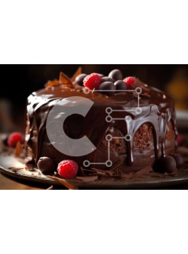 Σετ των 2 Intra Συλλεκτικό Ξύλινο Παζλ Plywood  4mm - Decadent κέικ σοκολάτας με βατόμουρα και σοκολάτα Σε Ξύλινο Κουτί - Διαστάσεις: 10x10 cm – 25 κομμάτια