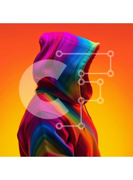 Σετ των 2 Intra Συλλεκτικό Ξύλινο Παζλ Plywood  4mm - Μοντέρνα πολύχρωμα κουκούλα για μοντέρνα ρούχα Σε Ξύλινο Κουτί - Διαστάσεις: 10x10 cm – 25 κομμάτια