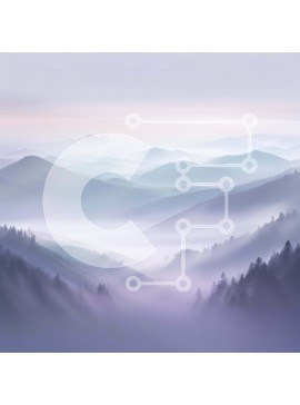 Intra Συλλεκτικό Ξύλινο Παζλ Plywood  4mm - Συναρπαστική θέα της οροσειράς που καλύπτεται από ομίχλη Σε Ξύλινο Κουτί - Διαστάσεις: 10x10 cm – 25 κομμάτια