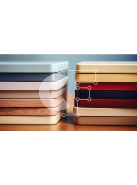 Intra Συλλεκτικό Ξύλινο Παζλ Plywood  4mm - Πολύχρωμες ξύλινες πυραμίδες στο τραπέζι Σε Ξύλινο Κουτί - Διαστάσεις Puzzle: 10x10 cm – 25 κομμάτια