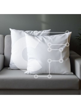 Intra Συλλεκτικό Ξύλινο Παζλ Plywood  4mm - Λευκά μαξιλάρια σε γκρίζο καναπέ στο σαλόνι Σε Ξύλινο Κουτί - Διαστάσεις Puzzle: 10x10 cm – 25 κομμάτια