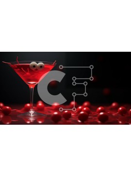 Σετ των 2 Intra Συλλεκτικό Ξύλινο Παζλ Plywood  4mm - Red Wine Martini με Googly Eyes και Κεράσια Σε Ξύλινο Κουτί - Διαστάσεις: 10x10 cm – 25 κομμάτια