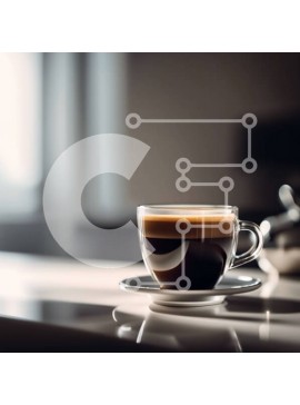 Σετ των 2 Intra Συλλεκτικό Ξύλινο Παζλ Plywood  4mm - Πρωινός καφές με θέα στον ορίζοντα της πόλης στο Sunrise Σε Ξύλινο Κουτί - Διαστάσεις: 10x10 cm – 25 κομμάτια