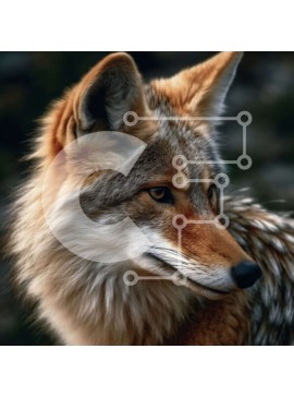 Intra Συλλεκτικό Ξύλινο Παζλ Plywood  4mm - Κοντινή εικόνα μιας όμορφης αλεπούς με κοκκινοκαφέ παλτό Σε Ξύλινο Κουτί - Διαστάσεις: 10x10 cm – 25 κομμάτια