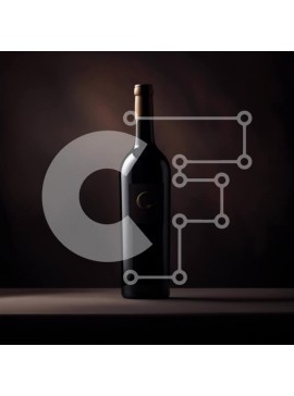 Σετ των 2 Intra Συλλεκτικό Ξύλινο Παζλ Plywood  4mm - Κομψή εικόνα ενός μπουκαλιού κόκκινου κρασιού σε ένα τραπέζι Σε Ξύλινο Κουτί - Διαστάσεις: 10x10 cm – 25 κομμάτια