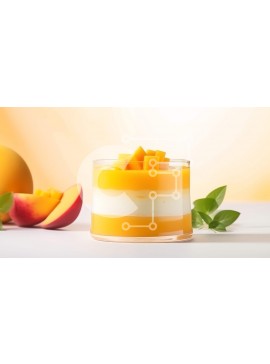 Σετ των 2 Intra Συλλεκτικό Ξύλινο Παζλ Plywood  4mm - Μους μάνγκο με φρέσκες φέτες μάνγκο και πράσινα φύλλα Σε Ξύλινο Κουτί - Διαστάσεις: 10x10 cm – 25 κομμάτια