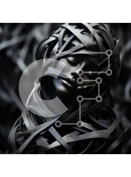 Σετ των 2 Intra Συλλεκτικό Ξύλινο Παζλ Plywood  4mm - Γυναίκα με κλειστά μάτια και μαλλιά δεμένα σε έναν κότσο Σε Ξύλινο Κουτί - Διαστάσεις: 10x10 cm – 25 κομμάτια