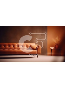 Intra Συλλεκτικό Ξύλινο Παζλ Plywood  4mm - Άνετο εσωτερικό με καφέ δερμάτινο καναπέ και ξύλινο βοηθητικό τραπέζι Σε Ξύλινο Κουτί - Διαστάσεις Puzzle: 10x10 cm – 25 κομμάτια