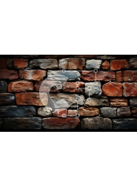 Intra Συλλεκτικό Ξύλινο Παζλ Plywood  4mm - Κοντινό πλάνο από στιβαρό και ανθεκτικό πέτρινο τοίχο Σε Ξύλινο Κουτί - Διαστάσεις Puzzle: 10x10 cm – 25 κομμάτια