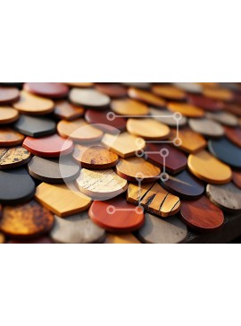 Intra Συλλεκτικό Ξύλινο Παζλ Plywood  4mm - Όμορφη κινηματογράφηση σε πρώτο πλάνο ξύλινης στέγης με διάφορες αποχρώσεις του καφέ Σε Ξύλινο Κουτί - Διαστάσεις Puzzle: 10x10 cm – 25 κομμάτια