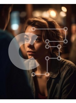 Intra Συλλεκτικό Ξύλινο Παζλ Plywood  4mm - Πορτρέτο μιας στοχαστικής νεαρής γυναίκας σε ένα αμυδρά φωτισμένο δωμάτιο Σε Ξύλινο Κουτί - Διαστάσεις Puzzle: 10x10 cm – 25 κομμάτια