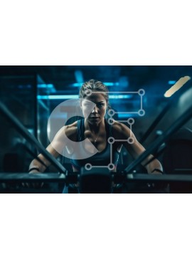 Intra Συλλεκτικό Ξύλινο Παζλ Plywood  4mm - Φωτογραφία φυσικής κατάστασης και άσκησης μιας γυναίκας σε διάδρομο σε γυμναστήριο Σε Ξύλινο Κουτί - Διαστάσεις Puzzle: 10x10 cm – 25 κομμάτια