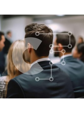 Intra Συλλεκτικό Ξύλινο Παζλ Plywood  4mm - Συνάντηση επιχειρηματιών με φωτογραφία παρουσιαστή Σε Ξύλινο Κουτί - Διαστάσεις Puzzle: 10x10 cm – 25 κομμάτια