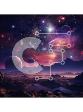 Intra Συλλεκτικό Ξύλινο Παζλ Plywood  4mm - Εκπληκτική θέα του Γαλαξία με πολύχρωμα αστέρια και πλανήτες Σε Ξύλινο Κουτί - Διαστάσεις: 10x10 cm – 25 κομμάτια