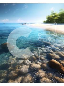 Intra Συλλεκτικό Ξύλινο Παζλ Plywood  4mm - Εκπληκτική τροπική παραλία με κρυστάλλινα νερά και λευκή άμμο Σε Ξύλινο Κουτί - Διαστάσεις: 10x10 cm – 25 κομμάτια