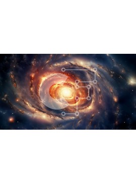 Intra Συλλεκτικό Ξύλινο Παζλ Plywood  4mm - Εκπληκτική εικόνα ενός σπειροειδούς γαλαξία με φωτοστέφανο σκοτεινής ύλης Σε Ξύλινο Κουτί - Διαστάσεις Puzzle: 10x10 cm – 25 κομμάτια