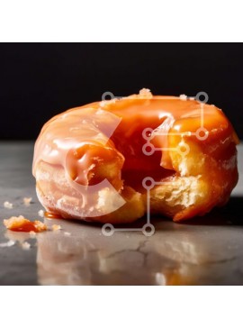 Σετ των 2 Intra Συλλεκτικό Ξύλινο Παζλ Plywood  4mm - Αφεθείτε στο νόστιμο ντόνατ μας με γλασέ με καραμέλα Σε Ξύλινο Κουτί - Διαστάσεις: 10x10 cm – 25 κομμάτια