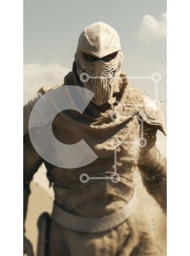 Intra Συλλεκτικό Ξύλινο Παζλ Plywood  4mm - Τεθωρακισμένο πρόσωπο στην έρημο Σε Ξύλινο Κουτί - Διαστάσεις Puzzle: 10x10 cm – 25 κομμάτια