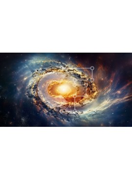 Intra Συλλεκτικό Ξύλινο Παζλ Plywood  4mm - Όμορφη εικόνα ενός σπειροειδούς γαλαξία Σε Ξύλινο Κουτί - Διαστάσεις: 10x10 cm – 25 κομμάτια