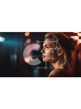 Intra Συλλεκτικό Ξύλινο Παζλ Plywood  4mm - Όμορφη εικόνα γυναίκας με κόκκινο φόρεμα με στοχαστική έκφραση Σε Ξύλινο Κουτί - Διαστάσεις Puzzle: 10x10 cm – 25 κομμάτια