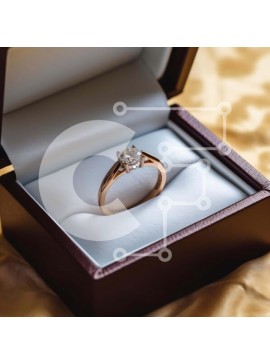 Σετ των 2 Intra Συλλεκτικό Ξύλινο Παζλ Plywood  4mm - Δαχτυλίδι αρραβώνων  Σε Ξύλινο Κουτί με Διαμάντι Σε Ξύλινο Κουτί - Διαστάσεις: 10x10 cm – 25 κομμάτια