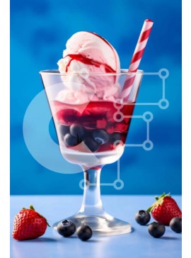 Σετ των 2 Intra Συλλεκτικό Ξύλινο Παζλ Plywood  4mm - Νόστιμο επιδόρπιο παγωτού φρούτων σε ποτήρι Σε Ξύλινο Κουτί - Διαστάσεις: 10x10 cm – 25 κομμάτια