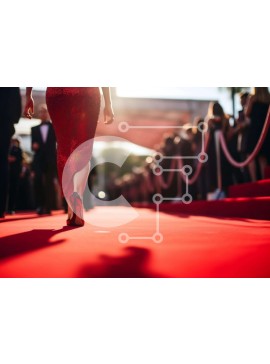 Intra Συλλεκτικό Ξύλινο Παζλ Plywood  4mm - Κομψή γυναίκα στο κόκκινο χαλί Σε Ξύλινο Κουτί - Διαστάσεις Puzzle: 10x10 cm – 25 κομμάτια