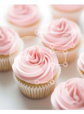 Σετ των 2 Intra Συλλεκτικό Ξύλινο Παζλ Plywood  4mm - Ροζ Cupcakes με White Frosting και Sprinkles Σε Ξύλινο Κουτί - Διαστάσεις: 10x10 cm – 25 κομμάτια