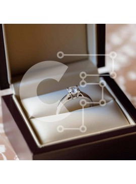 Σετ των 2 Intra Συλλεκτικό Ξύλινο Παζλ Plywood  4mm - Δαχτυλίδι αρραβώνων  Σε Ξύλινο Κουτί στο τραπέζι Σε Ξύλινο Κουτί - Διαστάσεις: 10x10 cm – 25 κομμάτια