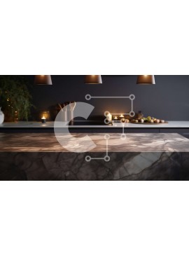 Intra Συλλεκτικό Ξύλινο Παζλ Plywood  4mm - Μαρμάρινος πάγκος κουζίνας με κρεμαστά φωτιστικά Σε Ξύλινο Κουτί - Διαστάσεις Puzzle: 10x10 cm – 25 κομμάτια