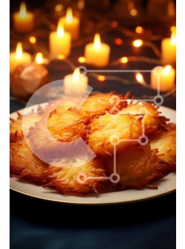 Σετ των 2 Intra Συλλεκτικό Ξύλινο Παζλ Plywood  4mm - Τηγανητά ντόνατς και επιδόρπια σε ένα διακοσμημένο πιάτο Σε Ξύλινο Κουτί - Διαστάσεις: 10x10 cm – 25 κομμάτια